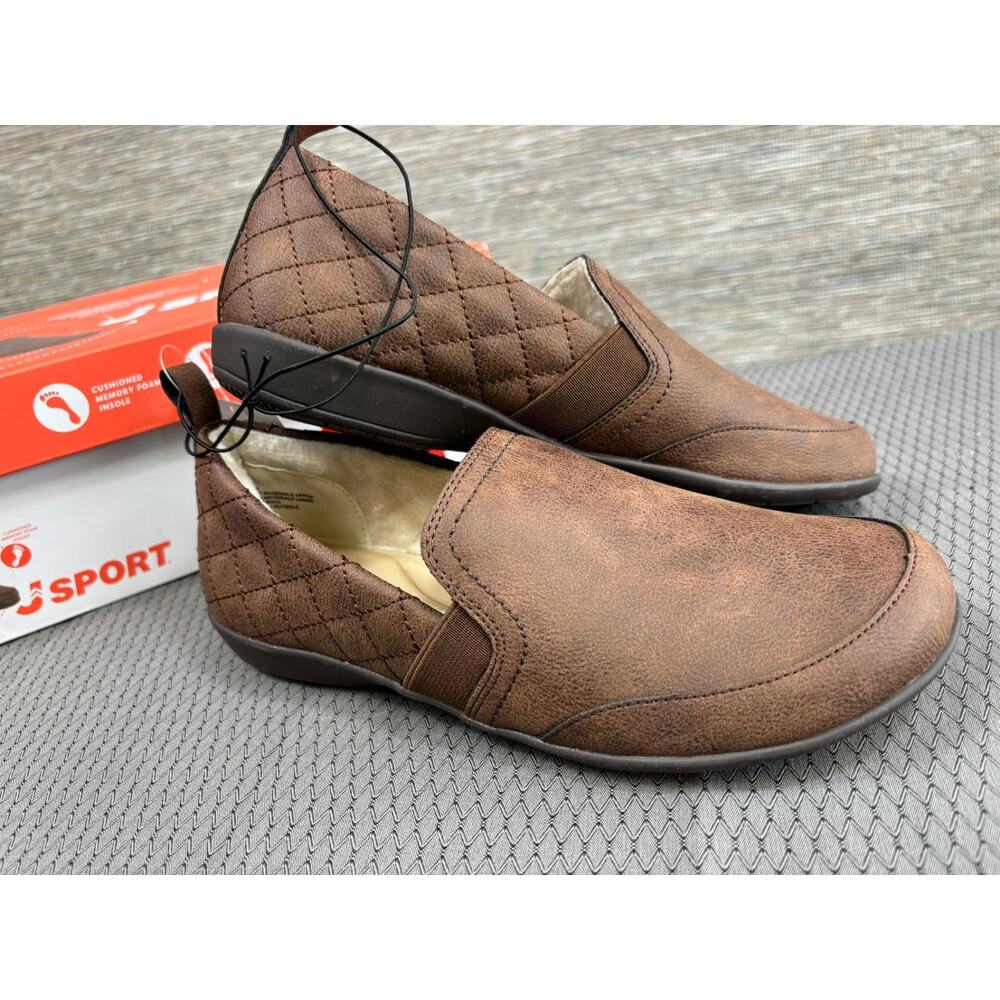 J Sport Lisa Casual Slip On Memory Foam Shoes Womens Size 6.5 Brown S5LSA34 NEW